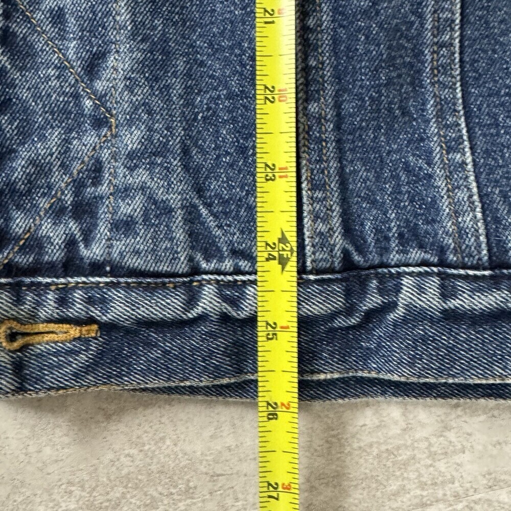 Vtg 80/90s High Noon Men's Sherpa Lined Denim Trucker Jacket Corduroy Collar M‎ - Picture 11 of 12